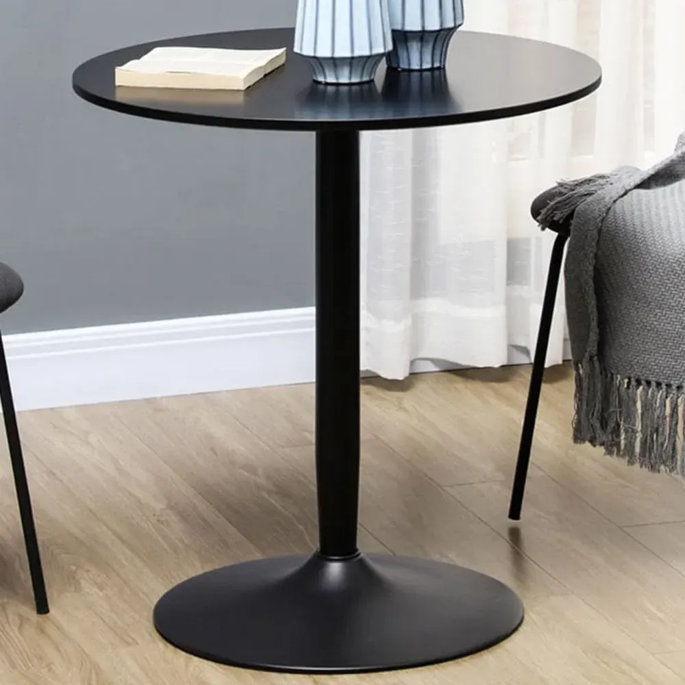 Portland 2-Seater Round Dining Table - Black image
