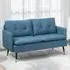 Portland 2-Seater Sofa with Button Tufting - Blue