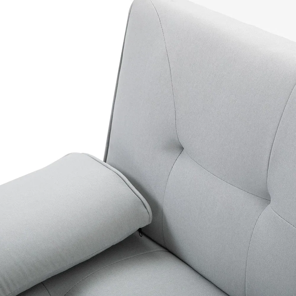 Portland 3-Seater Recliner Sofa Bed - Grey