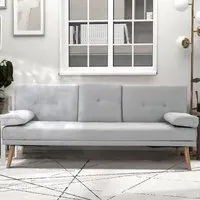 Portland 3-Seater Recliner Sofa Bed - Grey