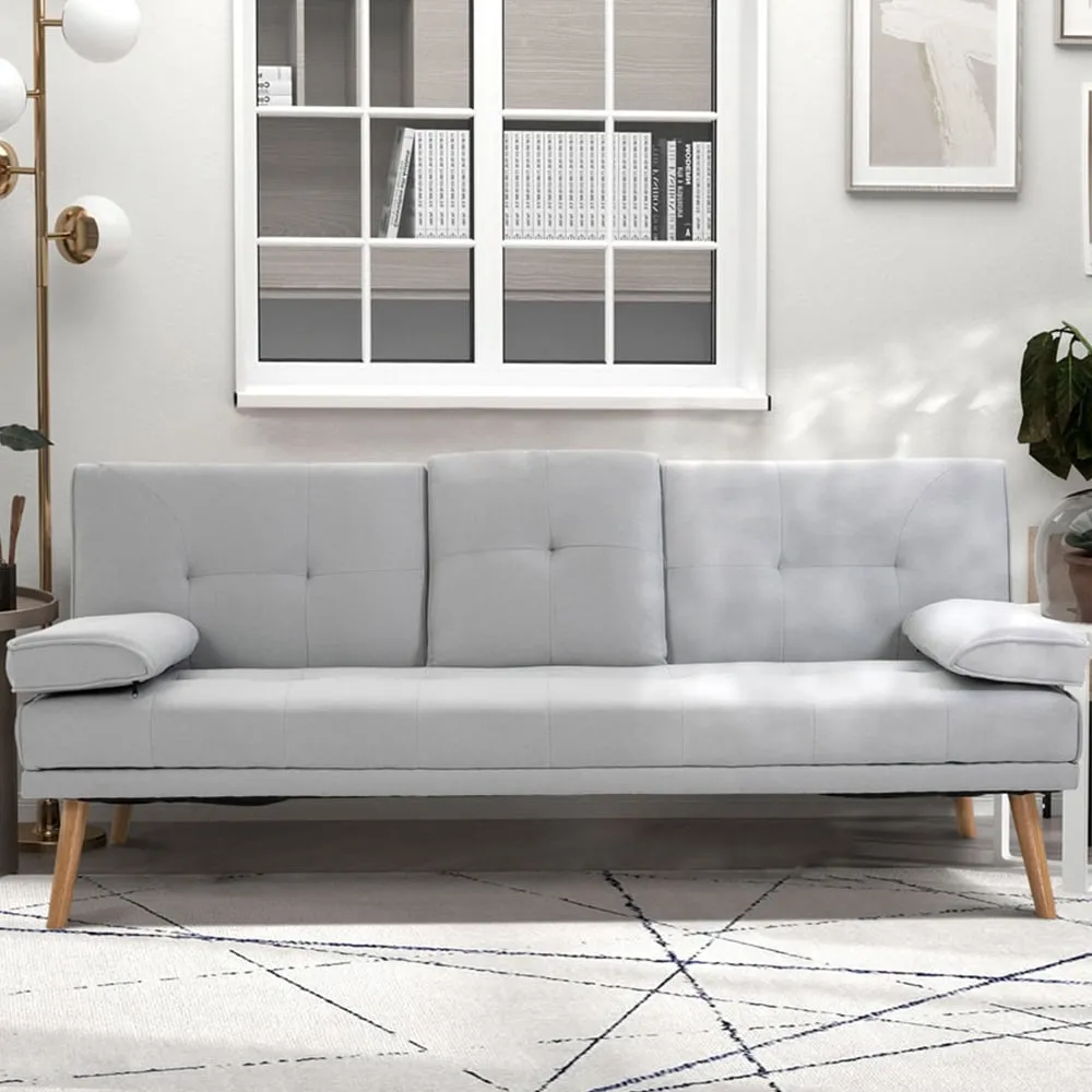 Portland 3-Seater Recliner Sofa Bed - Grey image