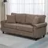 Portland 3-Seater Sofa - Brown, Linen