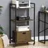 Portland 3-Tier Printer Stand with Wheels - Brown