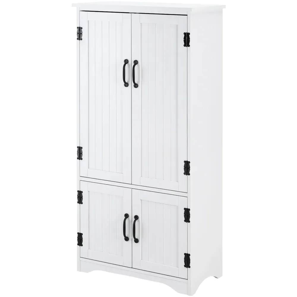 Portland 4 Door Display Cabinet - White