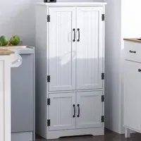 Portland 4 Door Display Cabinet - White