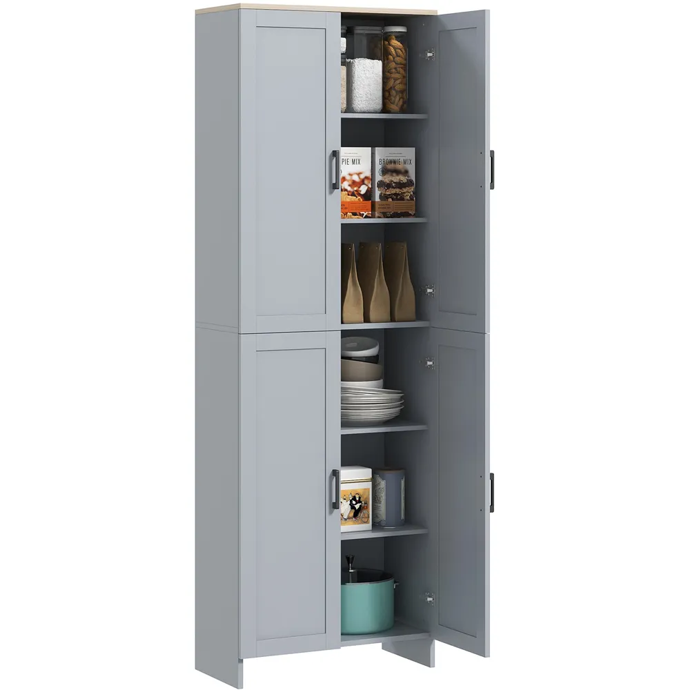 Portland 4 Door Kitchen Storage Cabinet - Grey