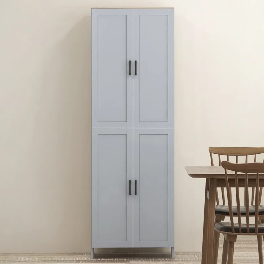 Portland 4 Door Kitchen Storage Cabinet - Grey image
