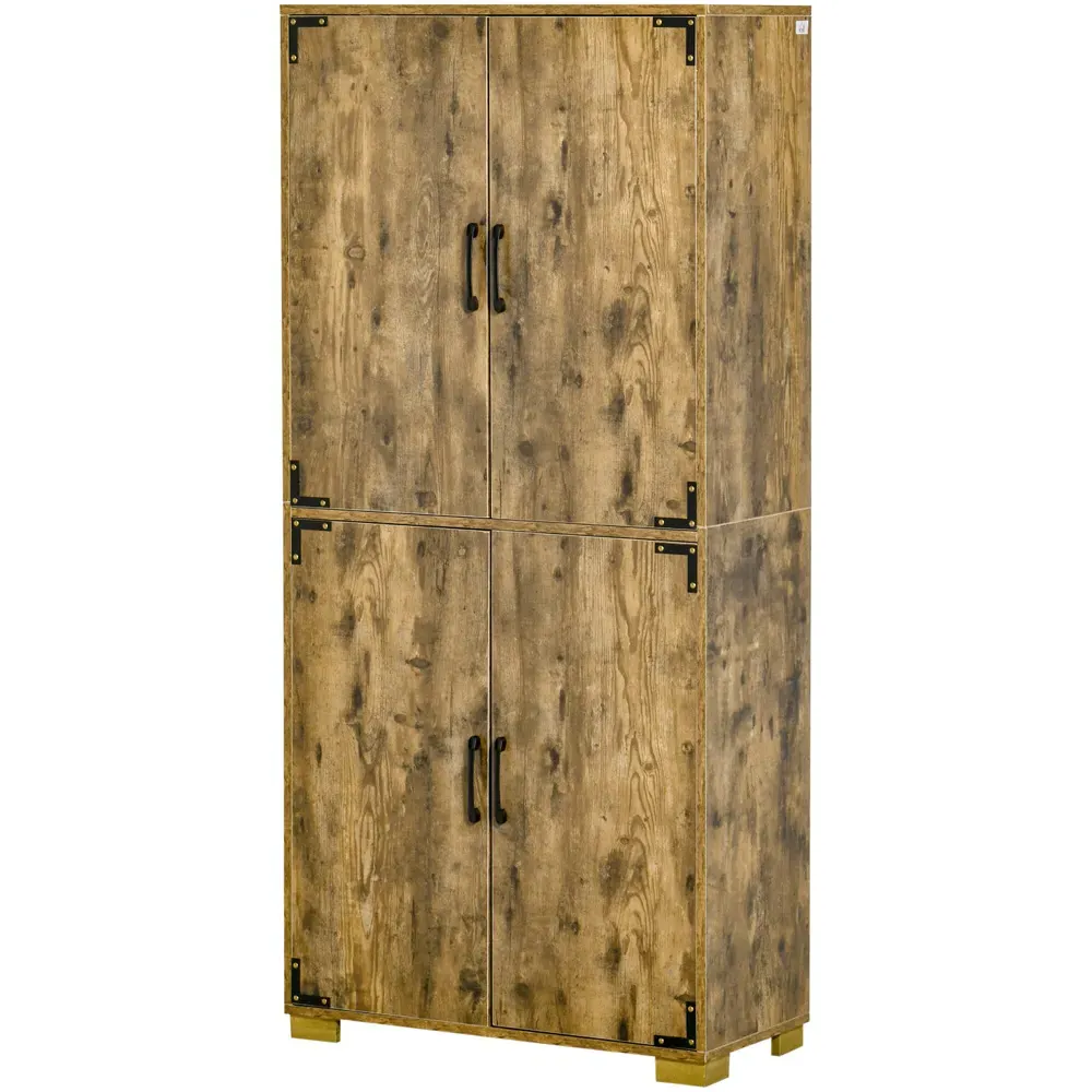 Portland 4 Door Storage Cabinet - Brown