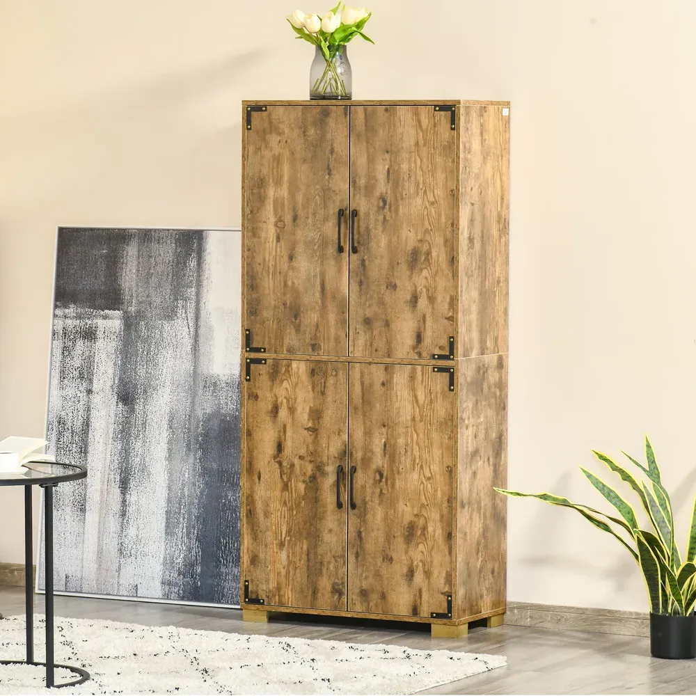 Portland 4 Door Storage Cabinet - Brown