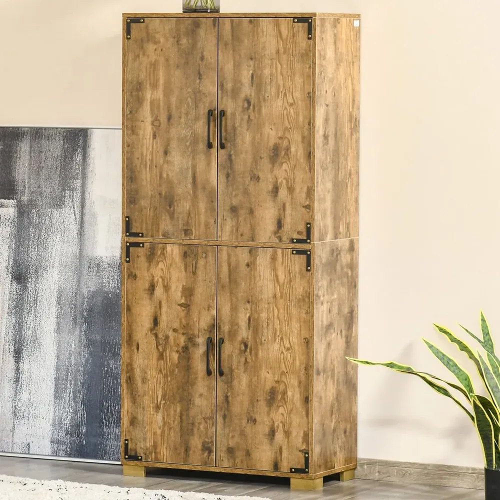 Portland 4 Door Storage Cabinet - Brown image