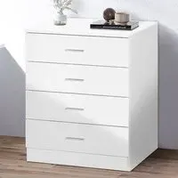 Portland 4 Drawer Chest of Drawers - White