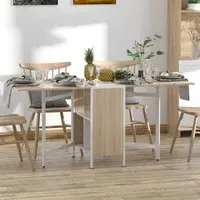 Portland 4-Seater Folding Dining Table with Storage - Oak