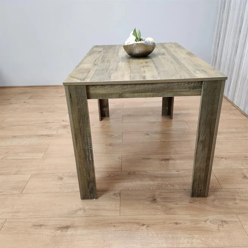 Portland 6 Seater Dining Table - Brown, Oak