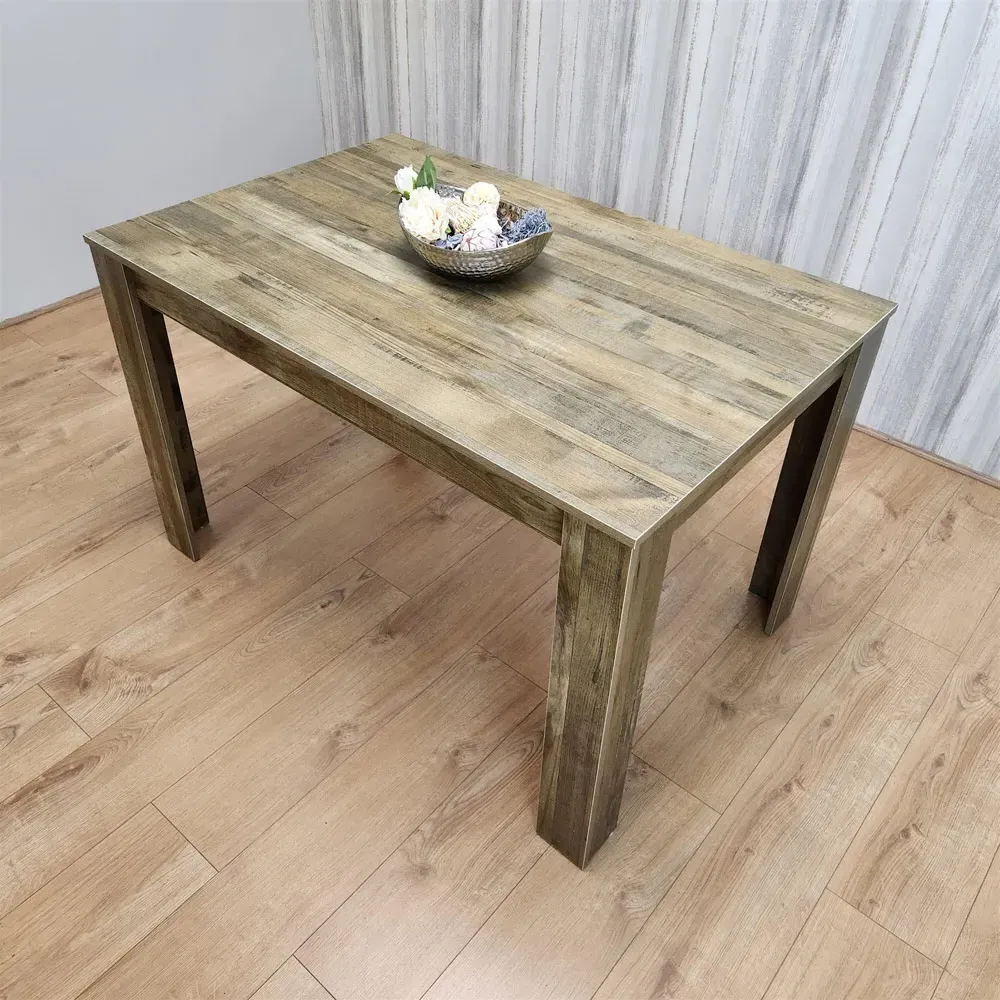 Portland 6 Seater Dining Table - Brown, Oak