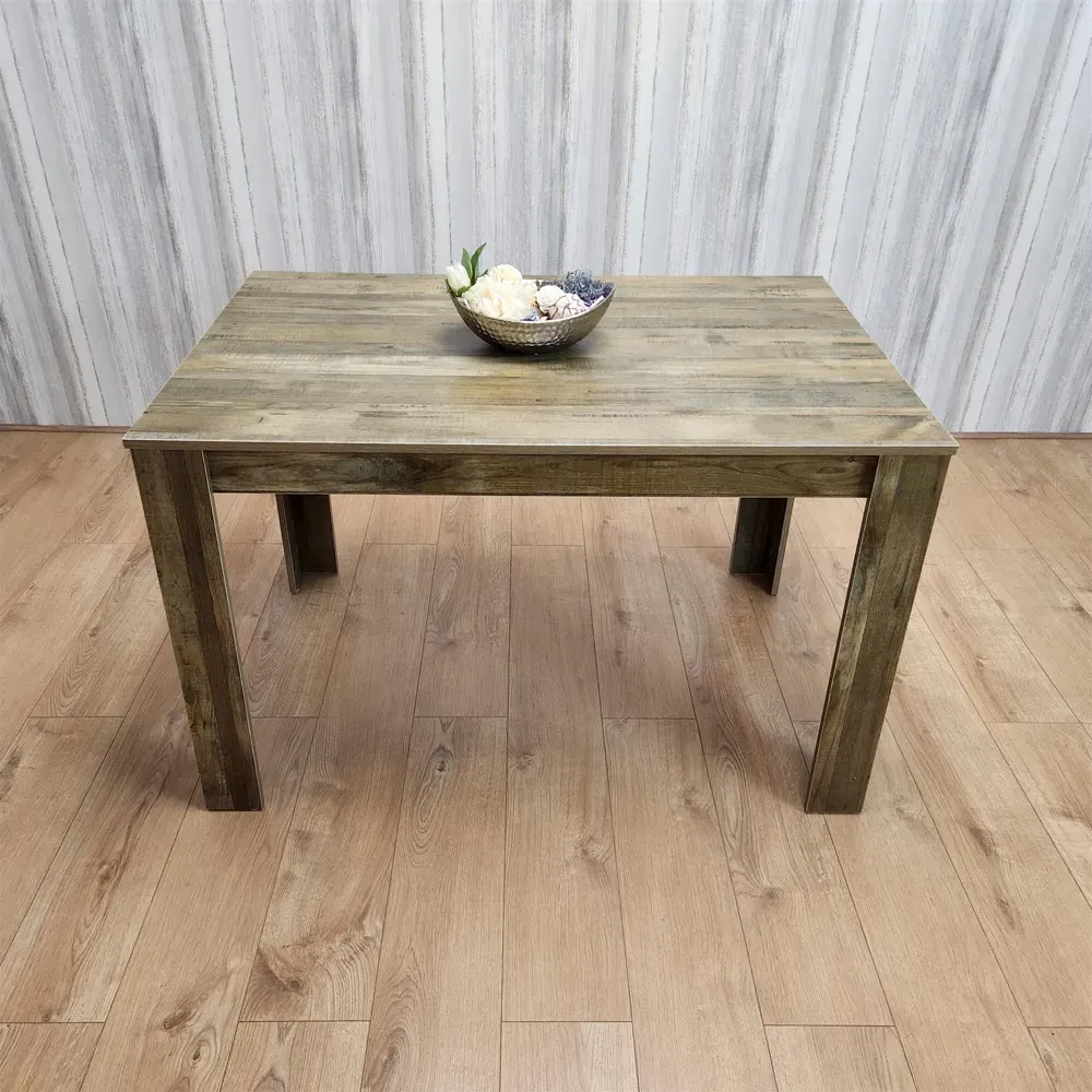 Portland 6 Seater Dining Table - Brown, Oak