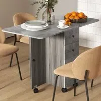 Portland 6-Seater Extendable Dining Table with Storage - Grey