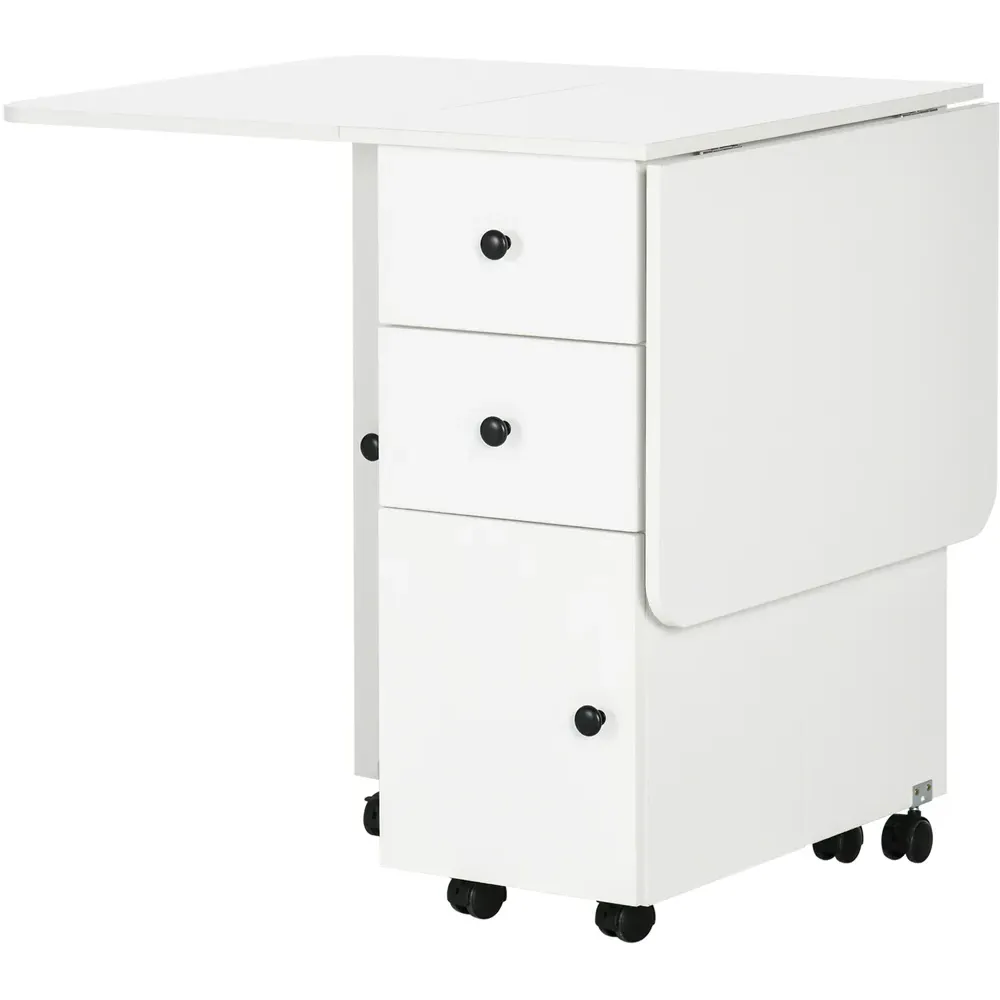 Portland 6-Seater Extendable Dining Table with Storage - White