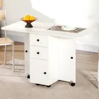 Portland 6-Seater Extendable Dining Table with Storage - White