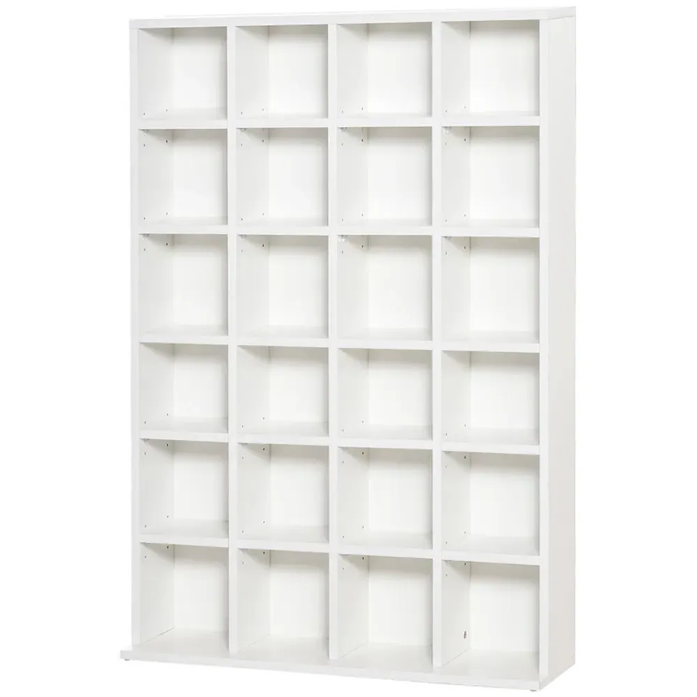 Portland 6-Tier Media Storage Shelf Unit - White
