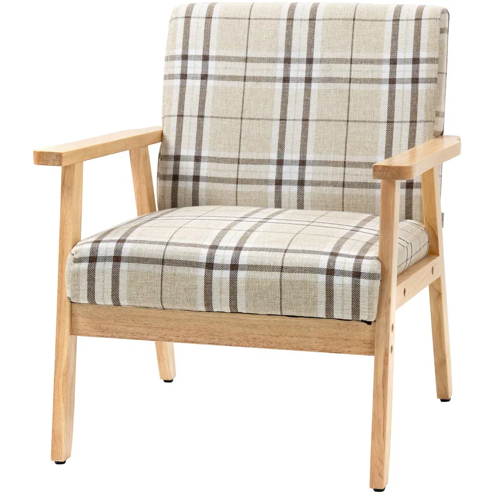 Portland Accent Chair - Beige, Linen