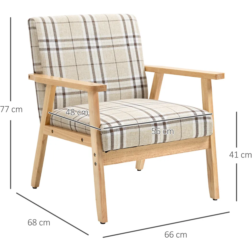 Portland Accent Chair - Beige, Linen
