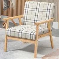 Portland Accent Chair - Beige, Linen