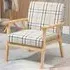 Portland Accent Chair - Beige, Linen