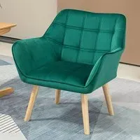 Portland Accent Chair - Green, Velvet