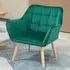 Portland Accent Chair - Green, Velvet