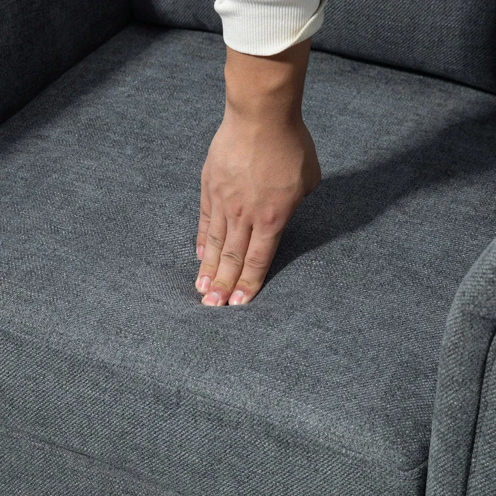 Portland Accent Chair with Scrolled Arms - Grey, Chenille