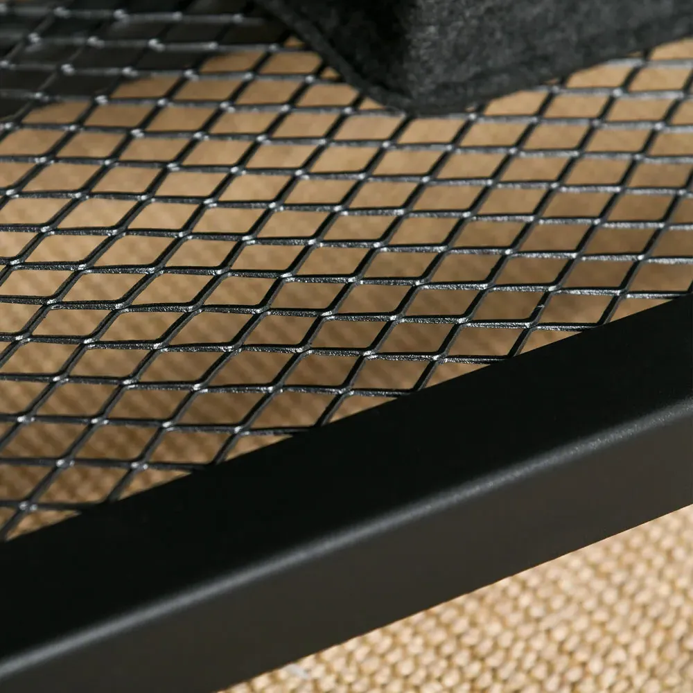 Portland Coffee Table with Storage - Chestnut, Steel