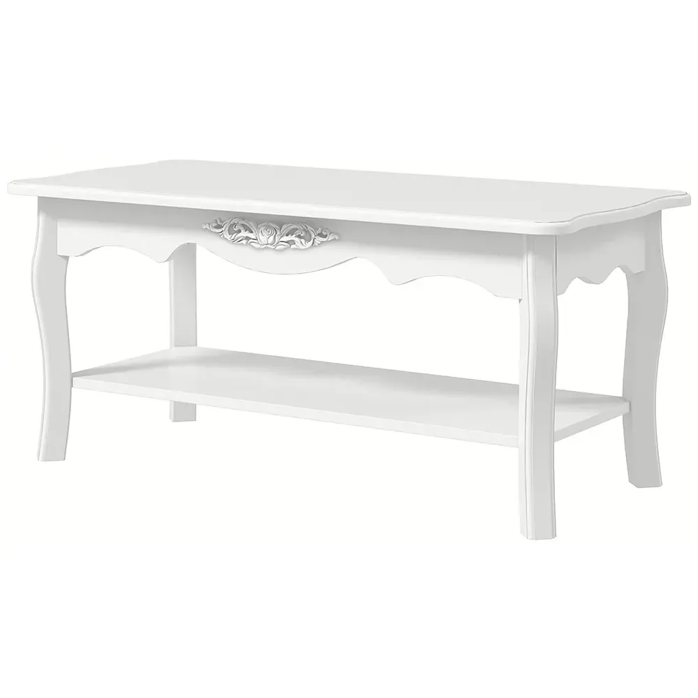 Portland Coffee Table with Storage - White, Wood