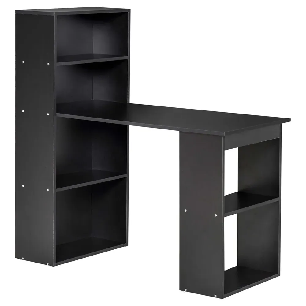 Portland Compact 6-Tier Desk - Black