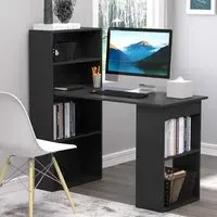 Portland Compact 6-Tier Desk - Black