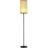 Portland Floor Lamp with Linen Shade - Black