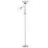 Portland Floor Reading Lamp with Adjustable Arms - Silver