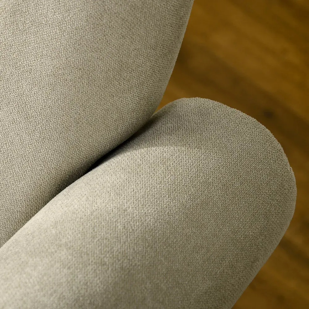 Portland High Back Accent Chair - Beige