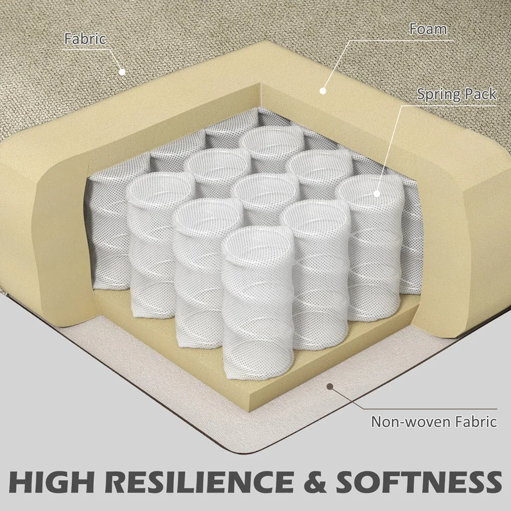 Portland High Back Accent Chair - Beige