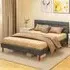 Portland King Size Upholstered Bed - Grey