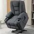 Portland Oversized Riser Recliner Chair with Remote - Black, Linen
