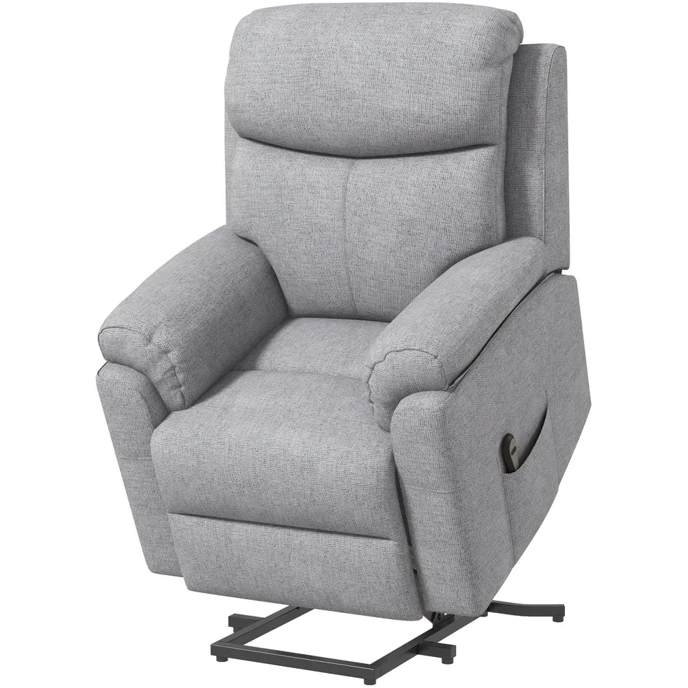 Portland Power Lift Electric Recliner Chair - Grey, Linen