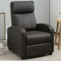 Portland Recliner Massage Chair with Remote - Brown, PU Leather
