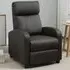 Portland Recliner Massage Chair with Remote - Brown, PU Leather