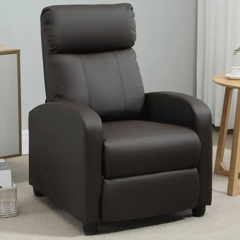 Portland Recliner Massage Chair with Remote - Brown, PU Leather image