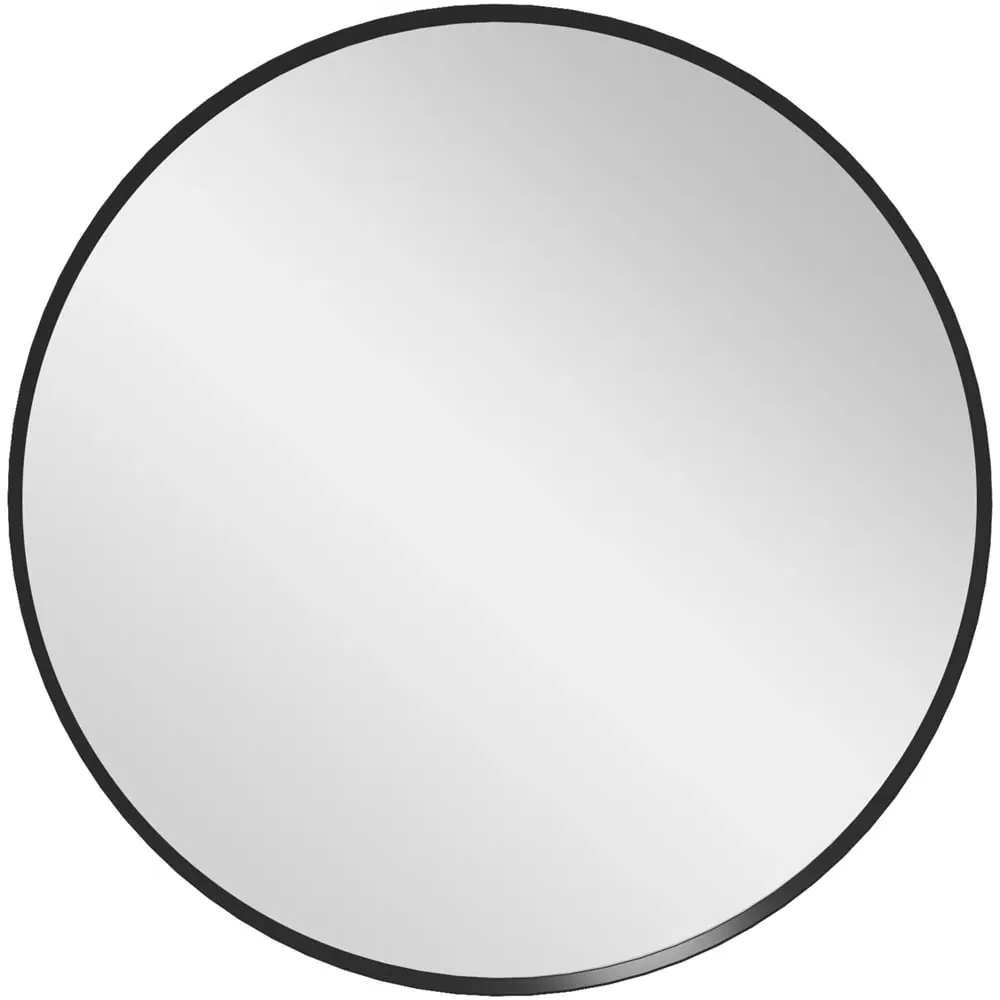 Portland Round Wall Mirror - Black