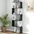 Portland S-Shape 5 Shelf Bookshelf - Black