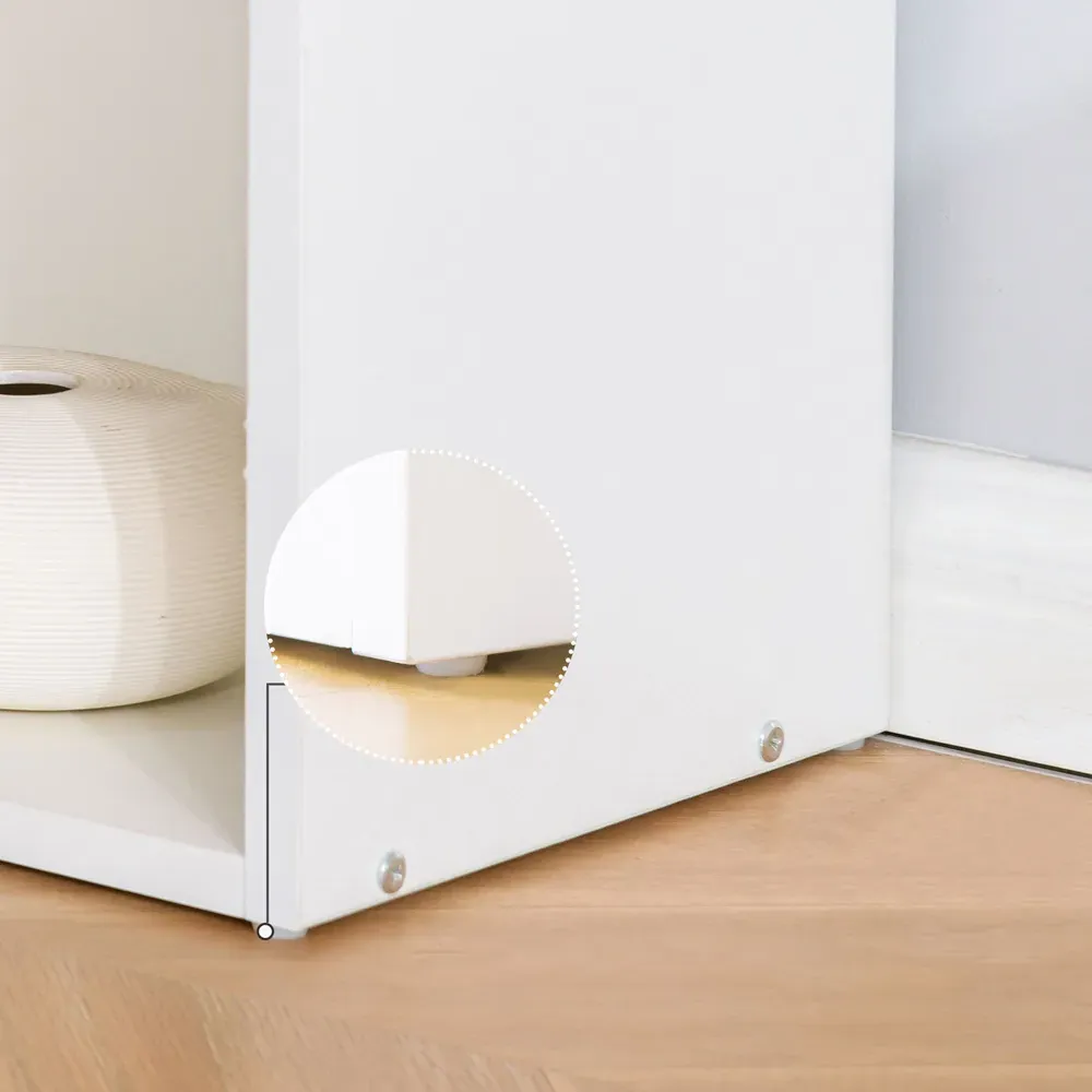 Portland Shelf Office Desk - White