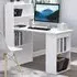 Portland Shelf Office Desk - White