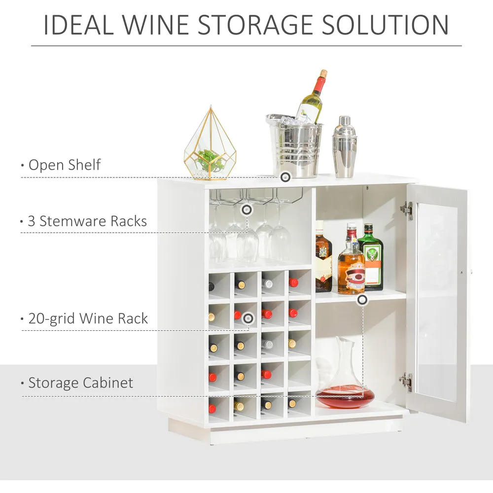 Portland Single Door Drinks Cabinet - White