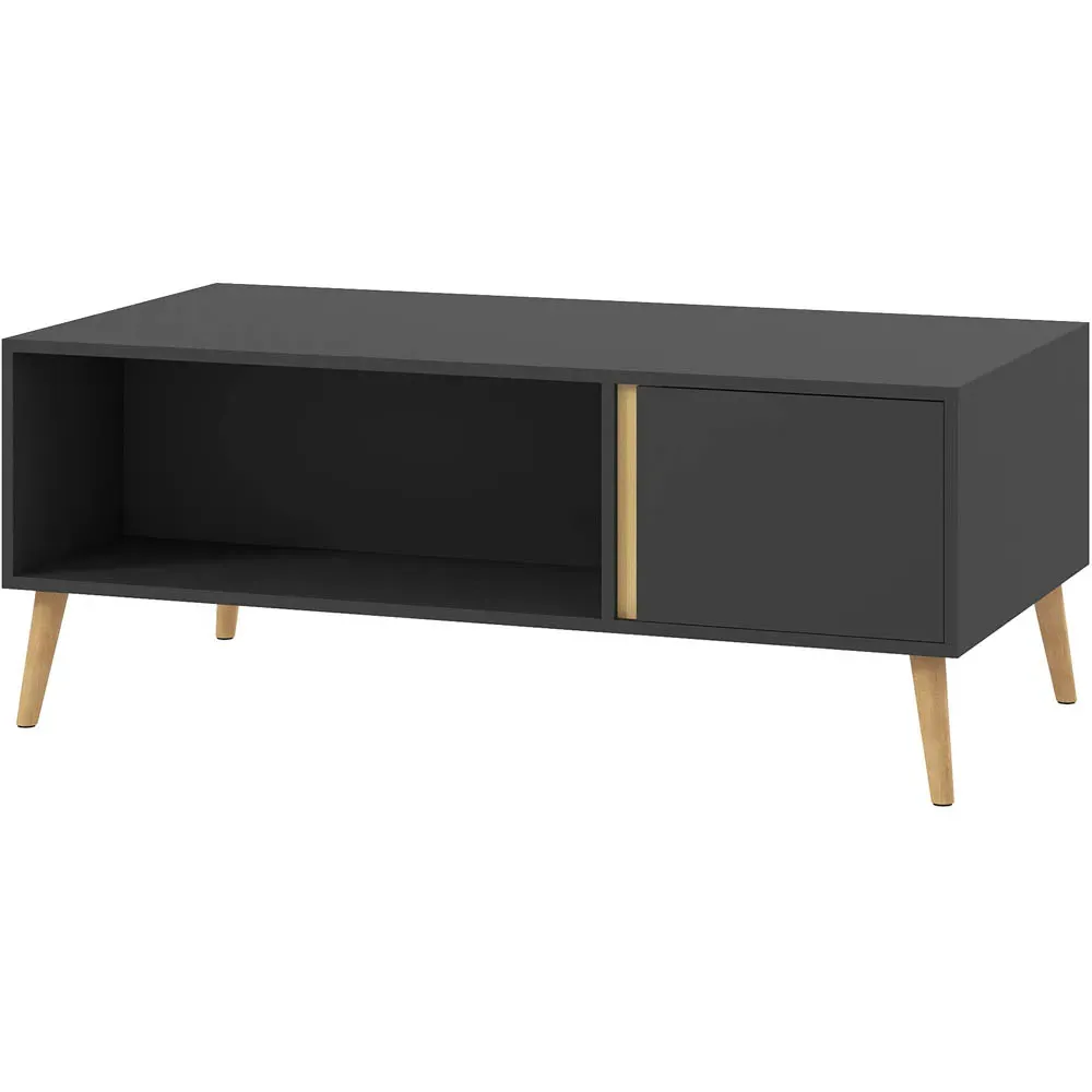 Portland Single Door Rectangular Coffee Table - Grey